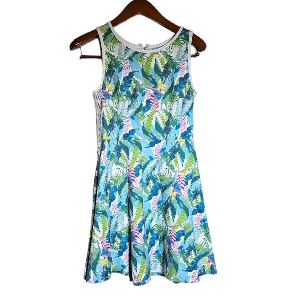 Letarte Tropical Print Sleeveless‎ Dress Size Small